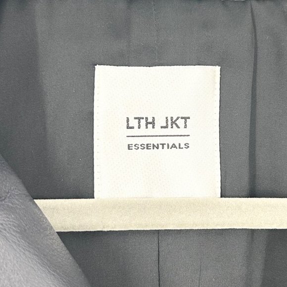 LTH JKT Mya Cropped Leather Moto Biker Jacket in Ocean Navy - Picture 7 of 8